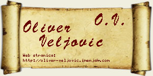 Oliver Veljović vizit kartica